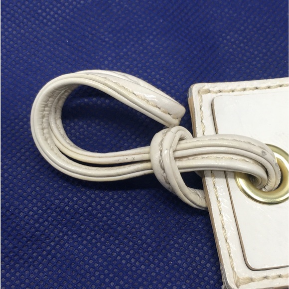 Coach White Off White Ivory ID Tag Luggage Tag - Picture 5 of 7